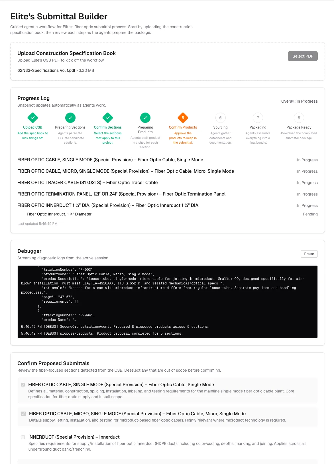 Elite dashboard workspace preview